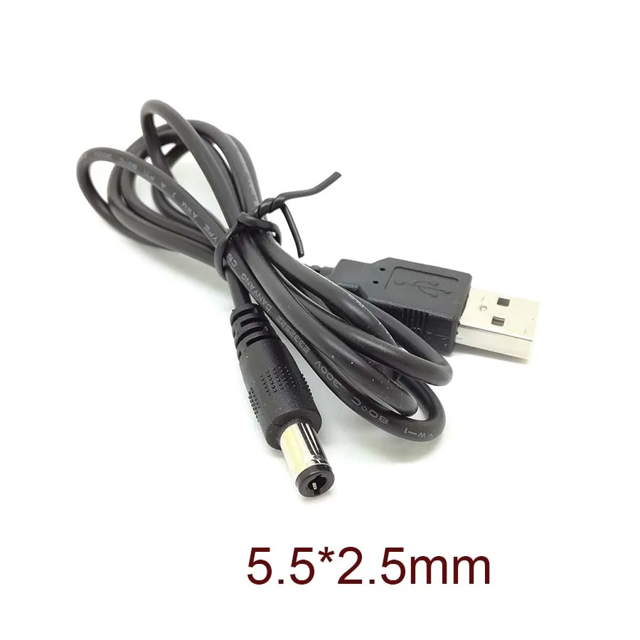 PC Laptop USB Male to 5V DC 5.5mm x 2.5mm Barrel Connector Power Cable Cord new | Электроника