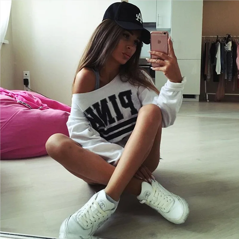 Letter Print White Sweatshirts Women Hoodies Long Sleeve Pullovers Mujer Harajuku Sexy Tops Female Streetwear Sweatshirt
Letter Print White Sweatshirts Women Hoodies Long Sleeve Pullovers Mujer Harajuku Sexy Tops Female Streetwear Sweatshirt