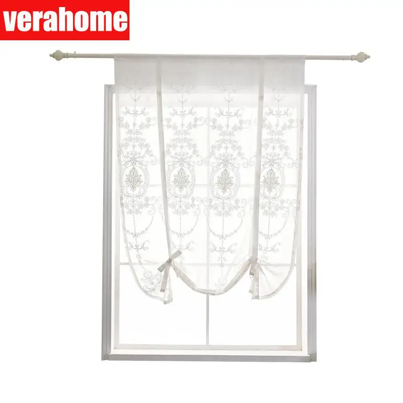European white short Roman Embroidered tulle curtains for small Kitchen living room bedroom bay windows Treatments home decor
European white short Roman Embroidered tulle curtains for small Kitchen living room bedroom bay windows Treatments home decor