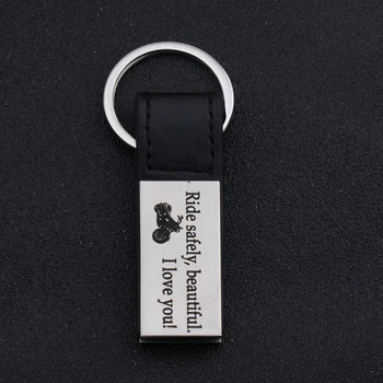 "Ride Safely,Beautiful.I Love You!"For Couple Girlfriend Key Chain Motorcycle Rider Biker PU&Alloy Keyring Jewelry 1 PCS
"Ride Safely,Beautiful.I Love You!"For Couple Girlfriend Key Chain Motorcycle Rider Biker PU&Alloy Keyring Jewelry 1 PCS