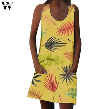 Womail dress Summer Dress Sleeveless Bohemian Leaf Printed Pockets Sundress Casual Dress Party Evening Elegant fashion 2019 M12
Womail dress Summer Dress Sleeveless Bohemian Leaf Printed Pockets Sundress Casual Dress Party Evening Elegant fashion 2019 M12