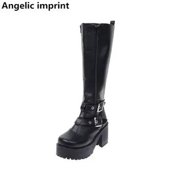 Angelic imprint mori girl Women motorcycle punk boots lady high heels lolita shoes woman princess dress party pumps 8cm 35-40 39
Angelic imprint mori girl Women motorcycle punk boots lady high heels lolita shoes woman princess dress party pumps 8cm 35-40 39