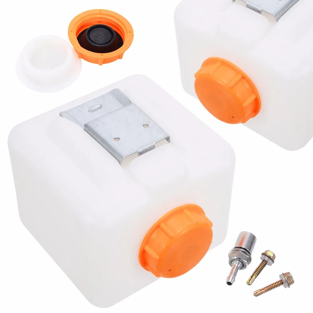 2.5L Plastic Parking Heater Fuel Tank with Oil Nozzle Adapter + Metal Panel + Screws Set for Webasto Eberspacher Car Heaters
2.5L Plastic Parking Heater Fuel Tank with Oil Nozzle Adapter + Metal Panel + Screws Set for Webasto Eberspacher Car Heaters