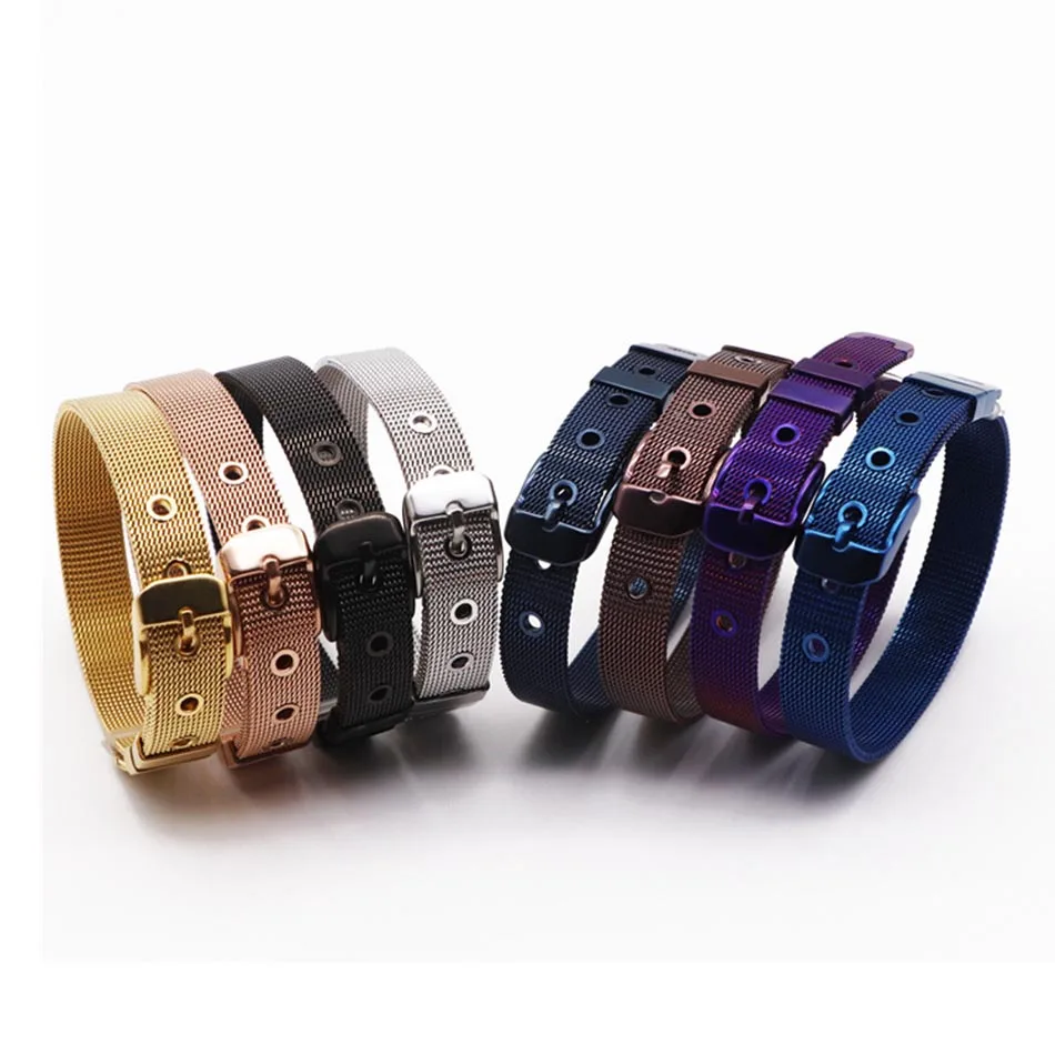 THLIVEOU 8Color Adjustable Stainless Steel Charms Keeper Bracelet Men for Slider Charms DIY Bracelets Women Wrist Wear Jewelry
THLIVEOU 8Color Adjustable Stainless Steel Charms Keeper Bracelet Men for Slider Charms DIY Bracelets Women Wrist Wear Jewelry
