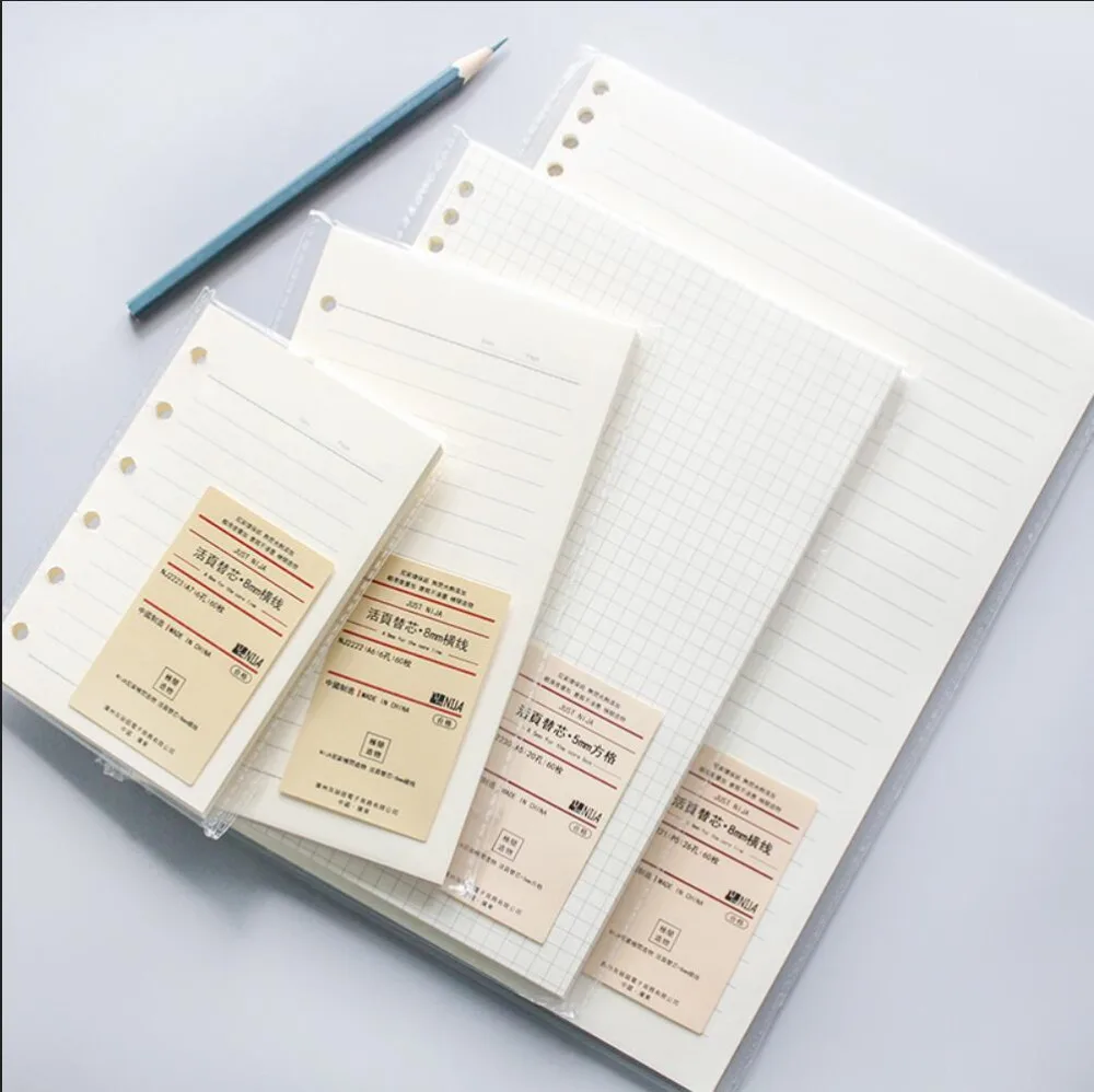 A7/A6/A5 60sheets Spiral Binder Refills Planner Inner Page Inside Paper Loose Notebook Dairy Weekly Monthly Line Dot grid Filofa
A7/A6/A5 60sheets Spiral Binder Refills Planner Inner Page Inside Paper Loose Notebook Dairy Weekly Monthly Line Dot grid Filofa