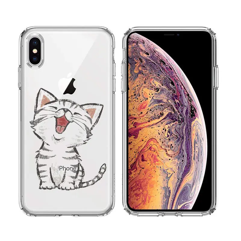 Arvin Painted Case FOR Iphone 5 5S 6s Plus X XS Max XR Soft Silicon Cover FOR Iphone 6s Clear Protective TPU Back Cover for 7 8 (9)