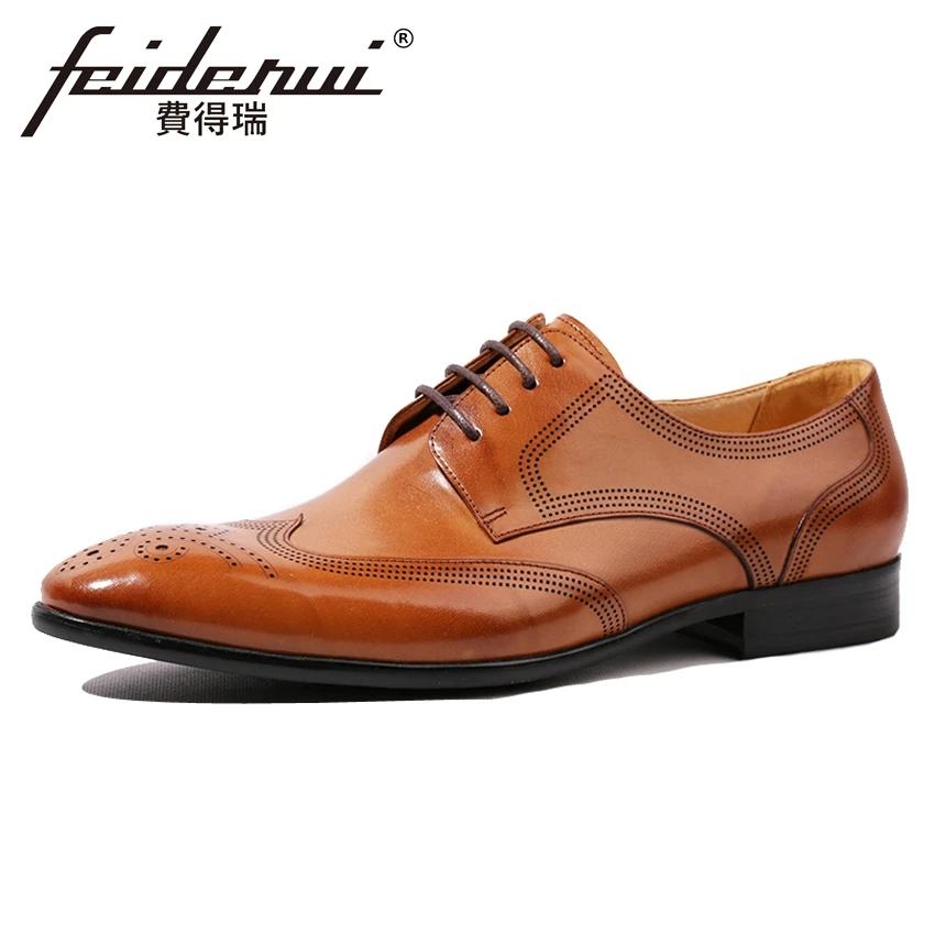 New Arrival Handmade Genuine Leather Men's Footwear Pointed Toe Breathable Man Brogue Formal Dress Wedding Party Shoes HQS186
New Arrival Handmade Genuine Leather Men's Footwear Pointed Toe Breathable Man Brogue Formal Dress Wedding Party Shoes HQS186