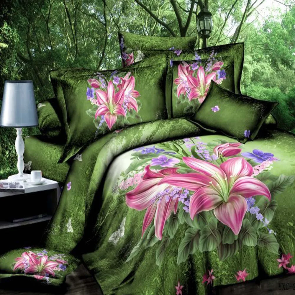 Fresh lily floral adult bedding set sexy,100% cotton 4pc bedding sets without filler,spring feeling fresh lily floral bedspreads
Fresh lily floral adult bedding set sexy,100% cotton 4pc bedding sets without filler,spring feeling fresh lily floral bedspreads