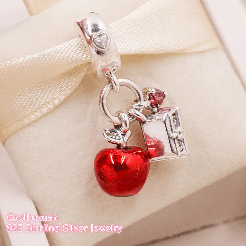 925 Sterling Silver Snow Whites Apple & Heart Dangle Charm, Red & Green CZ & Red Enamel Fit Brand Charms Bracelet 2018 Autumn
925 Sterling Silver Snow Whites Apple & Heart Dangle Charm, Red & Green CZ & Red Enamel Fit Brand Charms Bracelet 2018 Autumn