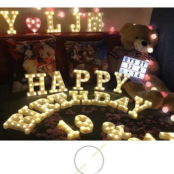 Luminous LED Letter Night Light Creative 26 English Alphabet Number Battery Lamp Romantic Wedding Party Decoration Christmas
Luminous LED Letter Night Light Creative 26 English Alphabet Number Battery Lamp Romantic Wedding Party Decoration Christmas