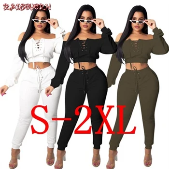 RAISEVERN Casual Tracksuit Women's Sets Sexy Slash Neck Long Sleeve Bandage Crop Top And Pencil Pants Sportwear Leisure Suits
RAISEVERN Casual Tracksuit Women's Sets Sexy Slash Neck Long Sleeve Bandage Crop Top And Pencil Pants Sportwear Leisure Suits