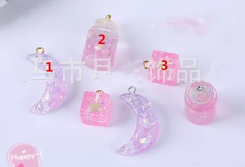wholesale kawaii Flat back resin Glitter moon honeypot Charms Decorations Hanging Pendant Key Chain earring manual DIY
wholesale kawaii Flat back resin Glitter moon honeypot Charms Decorations Hanging Pendant Key Chain earring manual DIY