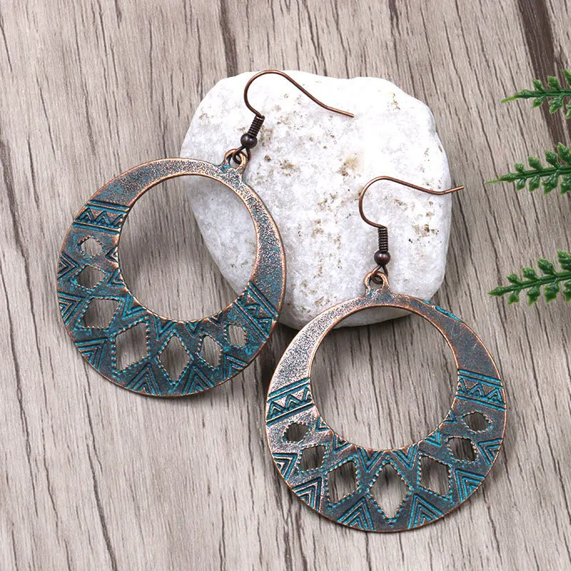 Vintage Ethnic Circle Drop Earrings for Women Bohemian Statement Ancient Totem Hollow Round Dangling Earrings Party Jewelry Gift
Vintage Ethnic Circle Drop Earrings for Women Bohemian Statement Ancient Totem Hollow Round Dangling Earrings Party Jewelry Gift