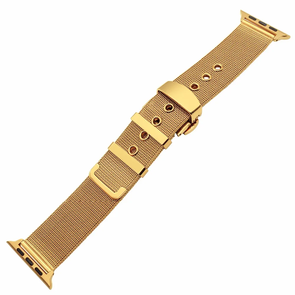 Миланская петля ремешок для iWatch Apple Watch 38 мм 42 серия 1 2 3 браслет из нержавеющей