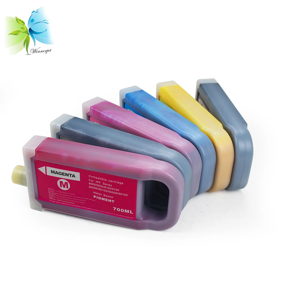 WINNERJET 700ml 12 Colors PFI-701 PFI 701 Compatible Ink Cartridge Full of Pigment Ink for Canon IPF8000 IPF9000 Printer
WINNERJET 700ml 12 Colors PFI-701 PFI 701 Compatible Ink Cartridge Full of Pigment Ink for Canon IPF8000 IPF9000 Printer