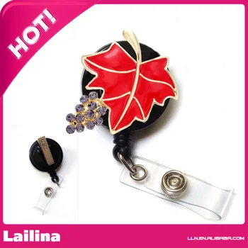 Grape & Maple Leaf Rhinestone Retractable Badge Reel/ ID Badge Holder
Grape & Maple Leaf Rhinestone Retractable Badge Reel/ ID Badge Holder