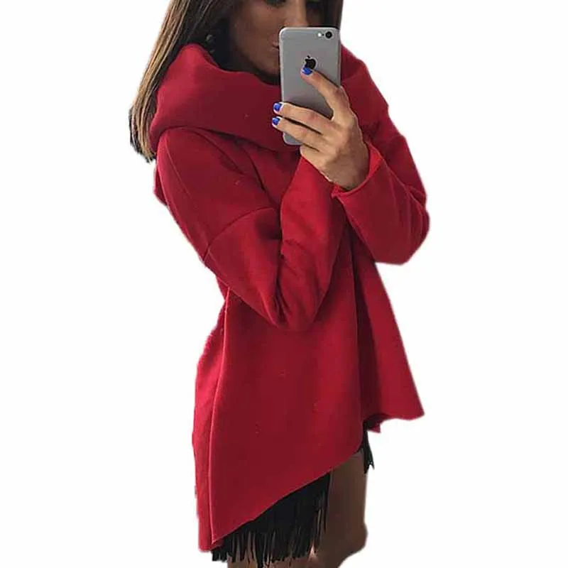 Women's Winter Autumn Long Sleeve Scarf Collar Outwear Hoodis Solid Warm Wrap Pullover Sweatshirt Asymmetric Tops DCS-1555
Women's Winter Autumn Long Sleeve Scarf Collar Outwear Hoodis Solid Warm Wrap Pullover Sweatshirt Asymmetric Tops DCS-1555