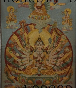 35"Tibet Silk Embroidery Art thangka 1000 arms Kwanyin god Buddha Statue thangka
35"Tibet Silk Embroidery Art thangka 1000 arms Kwanyin god Buddha Statue thangka