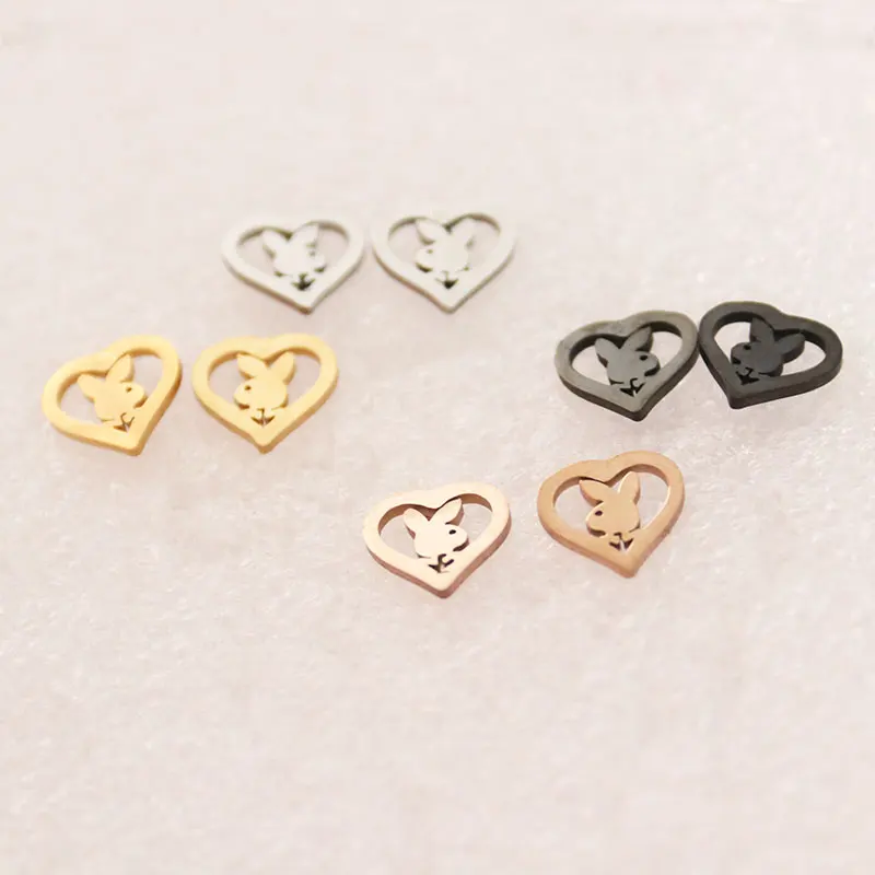 1Pair Cute Rabbit Stainless Steel Earring Two Different Side Studs Earrings Bunny Jewelry Kids Girls Lady Women Gift
1Pair Cute Rabbit Stainless Steel Earring Two Different Side Studs Earrings Bunny Jewelry Kids Girls Lady Women Gift