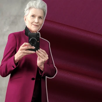 150CM Wide 260G/M Purple Red Thin Wool Silk Polyester Fabric for Spring and Autumn Suit Dress Outwear Overcoat Jacket E639
150CM Wide 260G/M Purple Red Thin Wool Silk Polyester Fabric for Spring and Autumn Suit Dress Outwear Overcoat Jacket E639