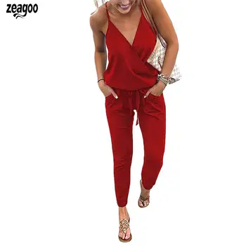 Women Fashion Solid Backless Spaghetti Strap Ankle-length Lace Up V Summer Sleeveless Neck Casual Jumpsuit
Women Fashion Solid Backless Spaghetti Strap Ankle-length Lace Up V Summer Sleeveless Neck Casual Jumpsuit