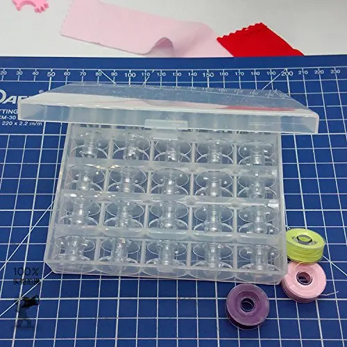 25Pcs/Set Empty Bobbins Sewing Machine Spools Clear Plastic Case Storage Box for Sewing Machine -39 2518p
25Pcs/Set Empty Bobbins Sewing Machine Spools Clear Plastic Case Storage Box for Sewing Machine -39 2518p