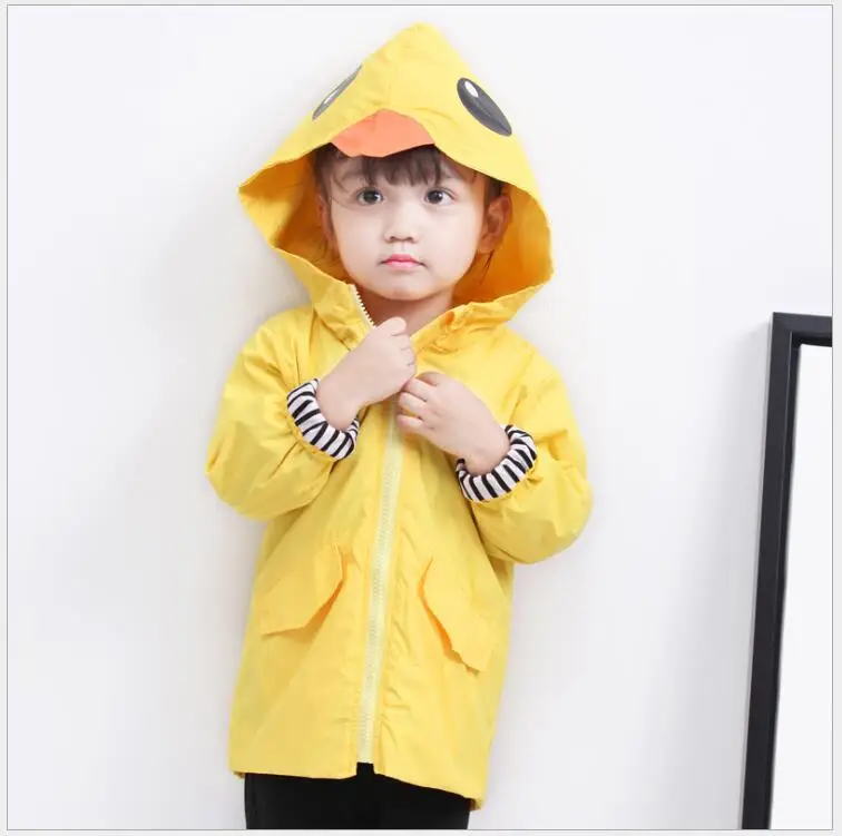 Windbreaker for girls children's spring fall jacket yellow lovely cartoon duck hooded coat kids Fashion cute clothes
Windbreaker for girls children's spring fall jacket yellow lovely cartoon duck hooded coat kids Fashion cute clothes