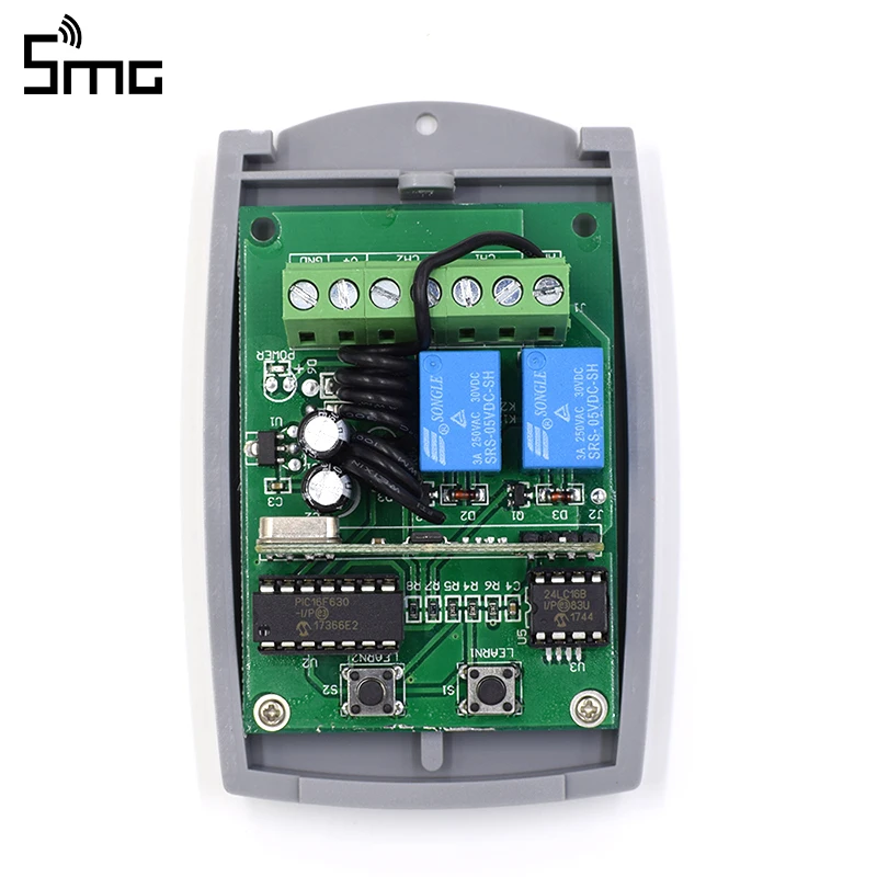 2019 new Universal 2 channel Wireless Garage Door 433MHZ DC12V/24V Rolling Code and fixed code Receiver
2019 new Universal 2 channel Wireless Garage Door 433MHZ DC12V/24V Rolling Code and fixed code Receiver