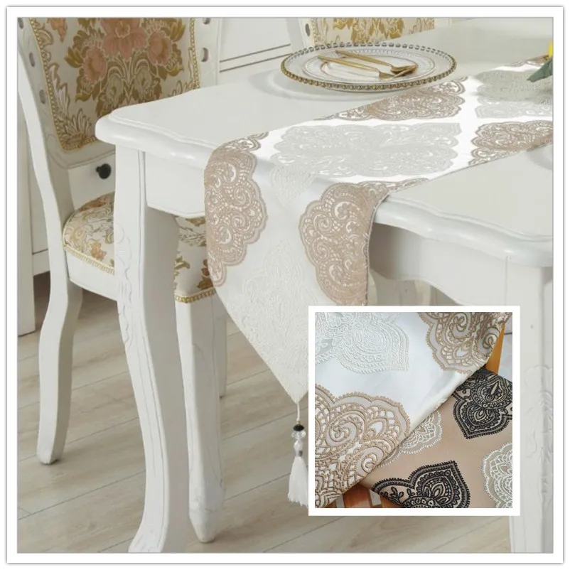 JUYANG The new table runner. Elegant jacquard table runner. European style decorative tablecloth. 2 colors.
JUYANG The new table runner. Elegant jacquard table runner. European style decorative tablecloth. 2 colors.