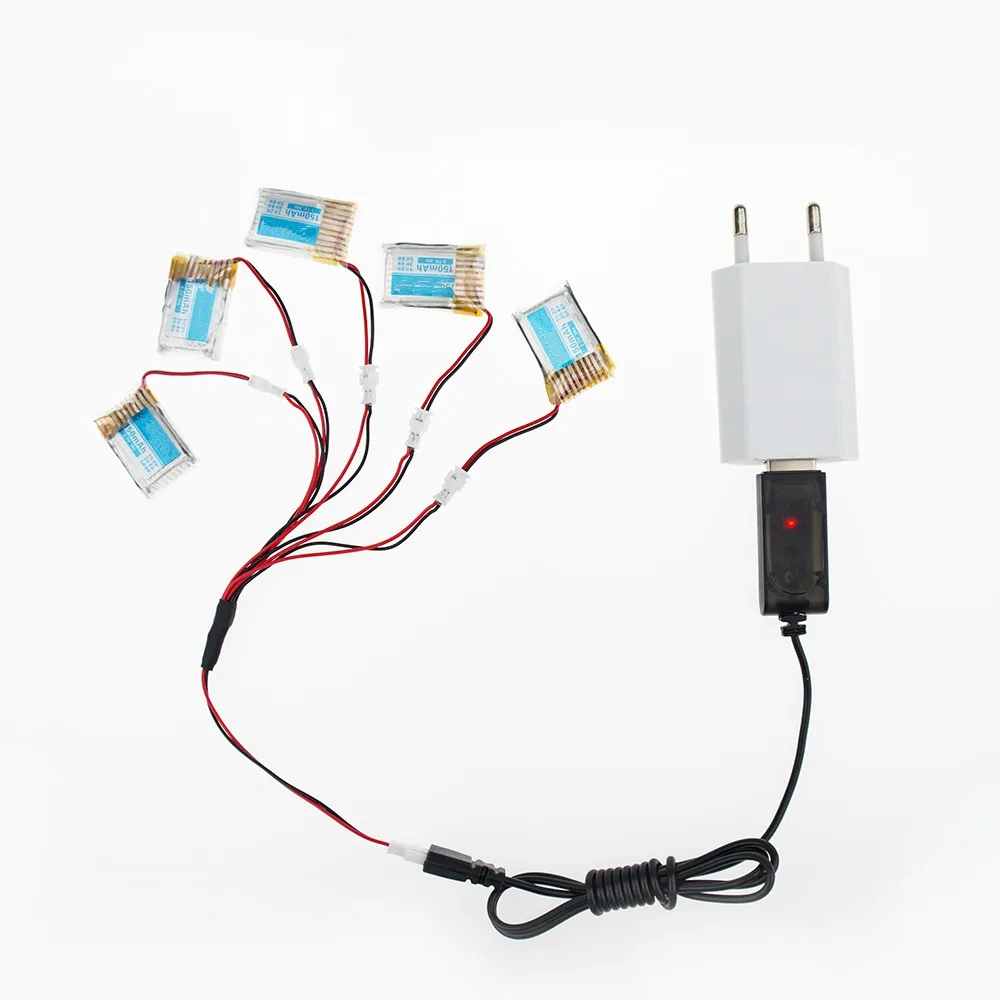 5pcs Lipo Battery 3.7V 150mAh USB Lipo Charger Set For JJRC H20 Mini RC Hexacopter Drone Rechargeable Lithium Batery Carregador
5pcs Lipo Battery 3.7V 150mAh USB Lipo Charger Set For JJRC H20 Mini RC Hexacopter Drone Rechargeable Lithium Batery Carregador