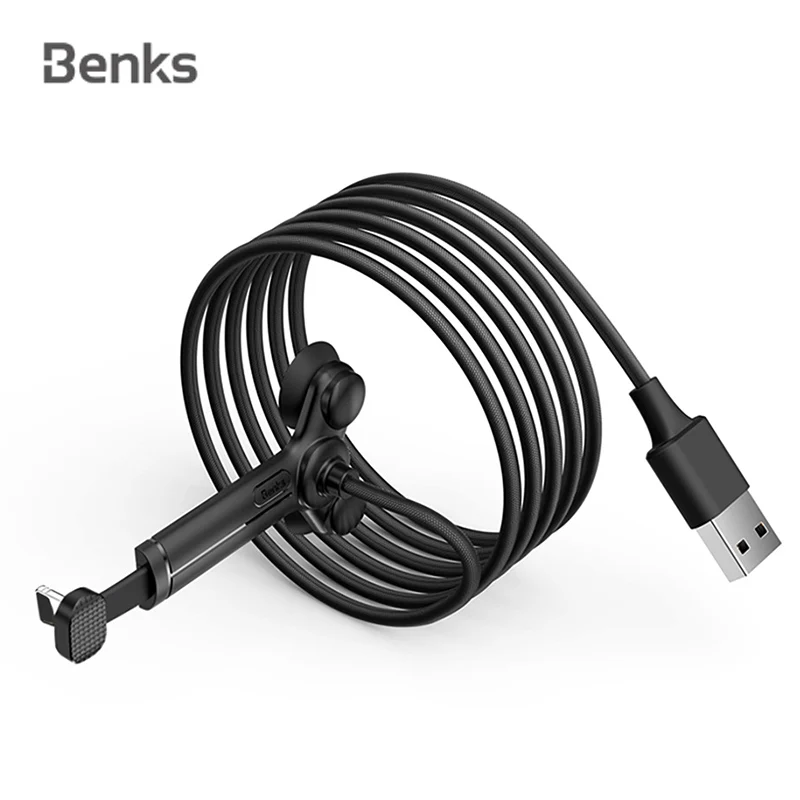 Benks Nylon Double Sucker Stand Cable Lighting 8 Pin For iPhone X XS XR 10 8 7 6s 5 Plus IOS 9 10 11 2A Charging USB Cables 1.2M
Benks Nylon Double Sucker Stand Cable Lighting 8 Pin For iPhone X XS XR 10 8 7 6s 5 Plus IOS 9 10 11 2A Charging USB Cables 1.2M
