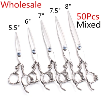50Pcs C9006 Wholesale 5.5" 6" 7" 7.5" 8" 440C Engraving Logo Cutting Shears Thinning Shears Hairdressing Scissors Hair Scissors
50Pcs C9006 Wholesale 5.5" 6" 7" 7.5" 8" 440C Engraving Logo Cutting Shears Thinning Shears Hairdressing Scissors Hair Scissors