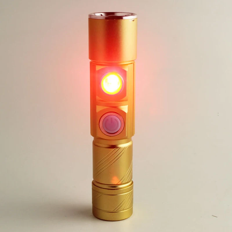 Outdoor Night Cycling Exploration Lighting Torch White and Red Double Light Sources USB Charging Flashlights
Outdoor Night Cycling Exploration Lighting Torch White and Red Double Light Sources USB Charging Flashlights