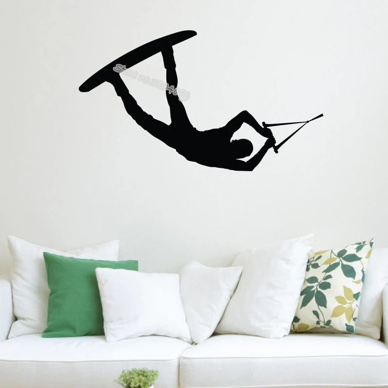 Wakeboard Boy Wall Stickers Cool Wakeboarder Athlete Extreme sport Vinyl Decal Sport Room Decor Wallpaper Kids Room Mural EB583
Wakeboard Boy Wall Stickers Cool Wakeboarder Athlete Extreme sport Vinyl Decal Sport Room Decor Wallpaper Kids Room Mural EB583