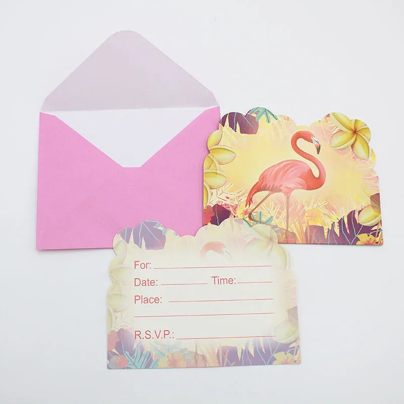 6pcs Cartoon Flamingo Invitations Cards Singke-page Birthday Party Decorations Kis Girl Event Party Supplies Card Baby Shower
6pcs Cartoon Flamingo Invitations Cards Singke-page Birthday Party Decorations Kis Girl Event Party Supplies Card Baby Shower