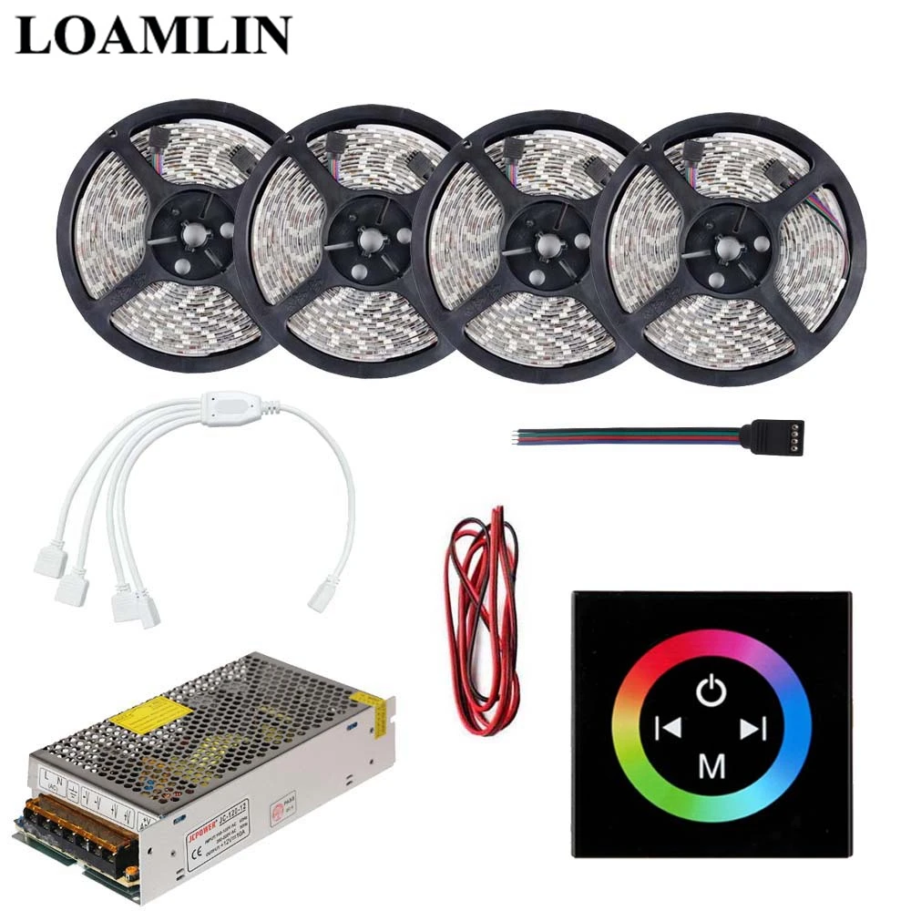 RGB Led Flexible Strip Light SMD2835/3528 With RGB Touch Panel Led Controller Power Supply Driver Kit 5M 10M 15M 20M
RGB Led Flexible Strip Light SMD2835/3528 With RGB Touch Panel Led Controller Power Supply Driver Kit 5M 10M 15M 20M