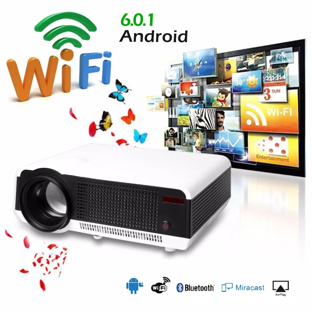 Hot Sale! 2018 Newest Original 5500lumens Android 6.0.1 LCD Projector WiFi Bluetooth factory projector PK Smart television
Hot Sale! 2018 Newest Original 5500lumens Android 6.0.1 LCD Projector WiFi Bluetooth factory projector PK Smart television