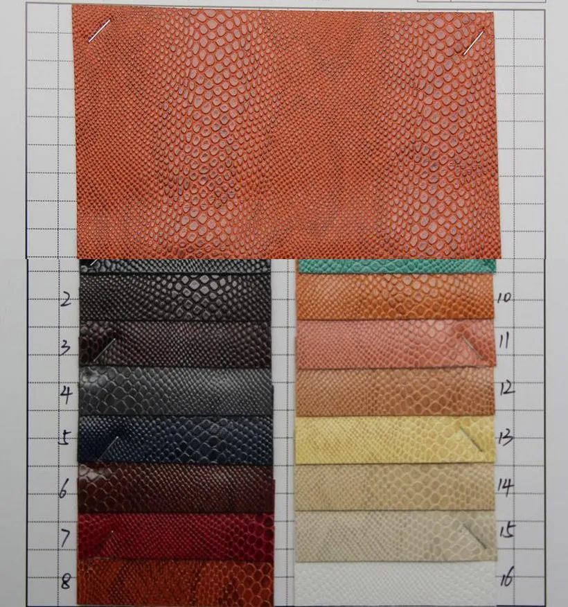 New Snake Print artificial PU leather fabric quality serpentine leather material wholesale
New Snake Print artificial PU leather fabric quality serpentine leather material wholesale