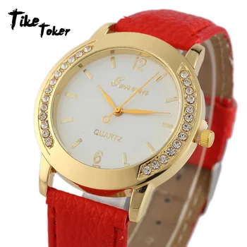 Tike Toker,New Women's Watch Girl Diamond Crystal Analog Quartz Wristwatch Rhinestone Lady Dress Leather Reloj Relogio jewelry
Tike Toker,New Women's Watch Girl Diamond Crystal Analog Quartz Wristwatch Rhinestone Lady Dress Leather Reloj Relogio jewelry