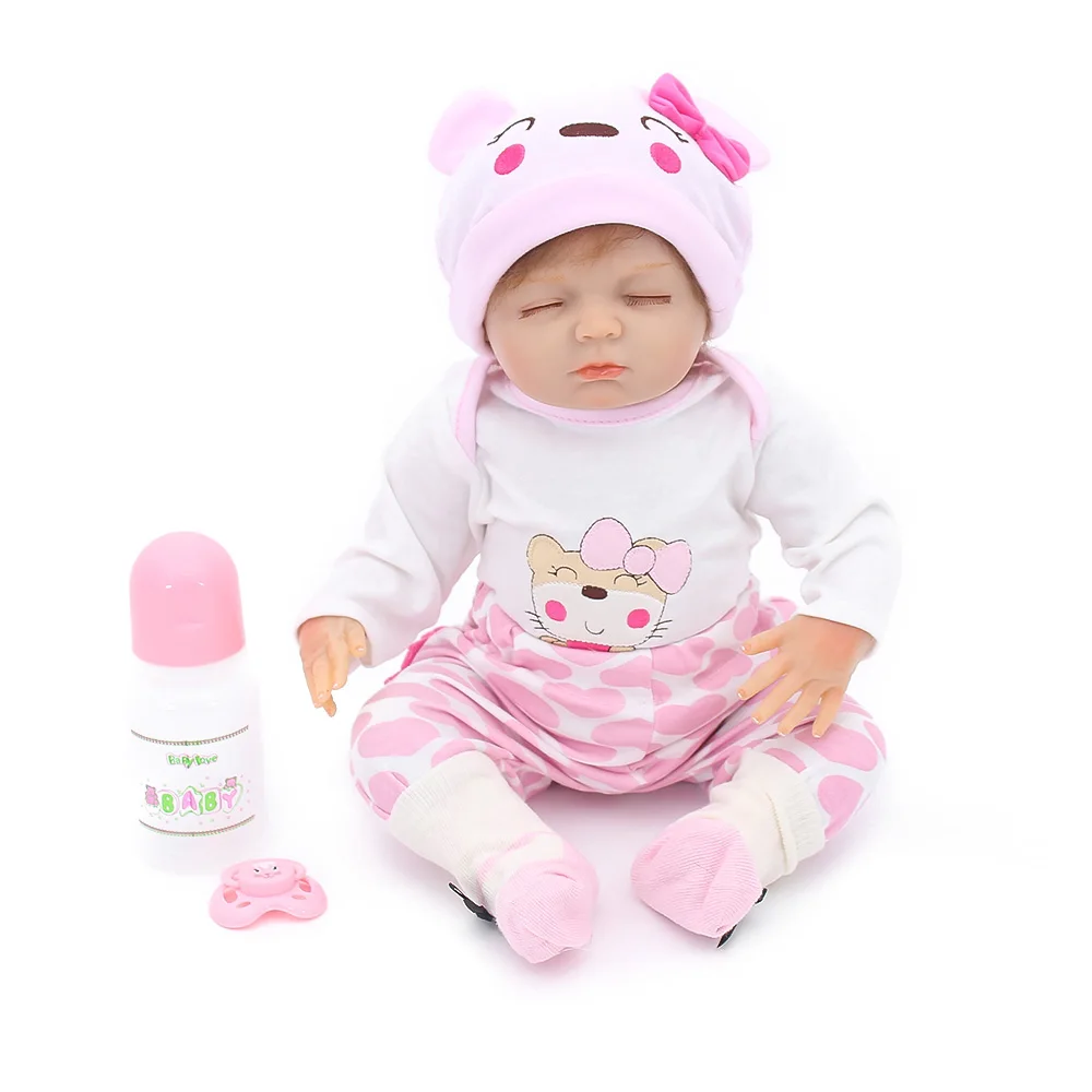 46cm soft Silicone Reborn Baby Doll Toy For Girl Vinyl Newborn Bebe princess reborn Accompanying Toy dolls Birthday Gift
46cm soft Silicone Reborn Baby Doll Toy For Girl Vinyl Newborn Bebe princess reborn Accompanying Toy dolls Birthday Gift