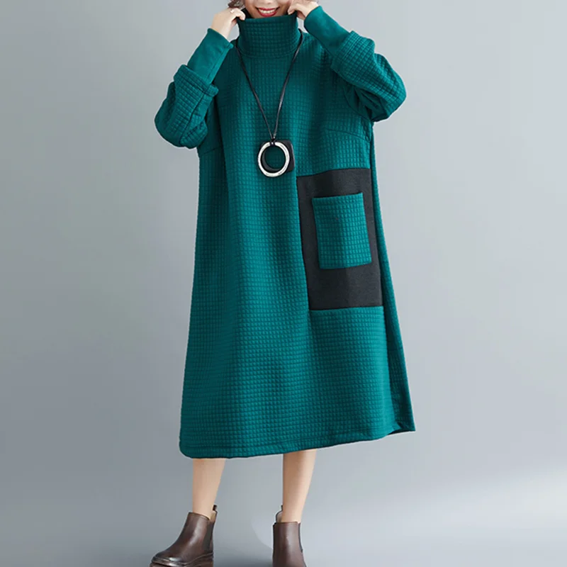 New style the winter women dress Pocket decoration long dress casual female loose dresses Pinch cotton
New style the winter women dress Pocket decoration long dress casual female loose dresses Pinch cotton