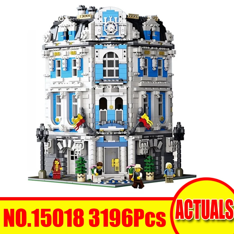 15018 3196Pcs Lepin City Creator Sunshine Hotel Model Building Kit Blocks Bricks Figures Set Educational Kid Toy Compatible Gift
