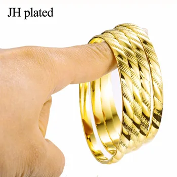 JHplated 4 Pieces Bangle for Women Gold Color African Bracelet Jewelry Middle East Gifts
JHplated 4 Pieces Bangle for Women Gold Color African Bracelet Jewelry Middle East Gifts