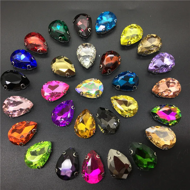 Teardrop Glass Stone with D Claw setting All Colors 10x14 13x18 18x25 20x30 mm Sew On Crystals Rhinestone Jewelry Beads
Teardrop Glass Stone with D Claw setting All Colors 10x14 13x18 18x25 20x30 mm Sew On Crystals Rhinestone Jewelry Beads