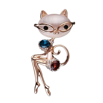Sexy Cat Brooch Animal Jewelry Blue Crystal Purple Rhinestone Opal Pins and Brooches Women Kitten Breastpin Wedding Brooch Pins
Sexy Cat Brooch Animal Jewelry Blue Crystal Purple Rhinestone Opal Pins and Brooches Women Kitten Breastpin Wedding Brooch Pins