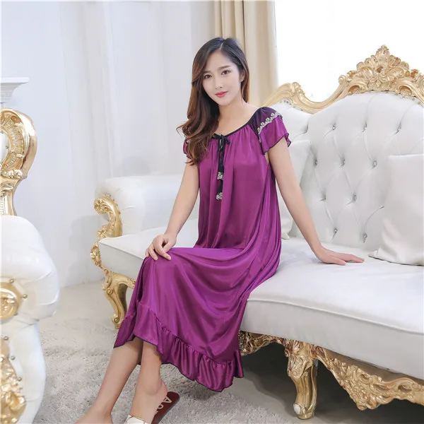 2019 Hot Silk Lace Women Sleepwear Ladies Sexy Lingerie Long Sleepdress Babydoll Nightdress Nightgown Homewear 4 Colors 3 Size
2019 Hot Silk Lace Women Sleepwear Ladies Sexy Lingerie Long Sleepdress Babydoll Nightdress Nightgown Homewear 4 Colors 3 Size