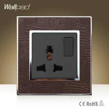 Wallpad Hotel Universal Switched Socket Goats Brown Leather Frame AC 110V-250V 1 Gang 1 Way and Universal Socket, Free Shipping
Wallpad Hotel Universal Switched Socket Goats Brown Leather Frame AC 110V-250V 1 Gang 1 Way and Universal Socket, Free Shipping