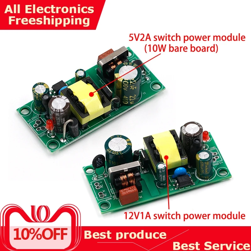 5V 2A 12V 1A 10W AC-DC Switching Power Module Isolated Power 220V to 5V 12V Switch Step Down Buck Converter Bare Circuit Board
5V 2A 12V 1A 10W AC-DC Switching Power Module Isolated Power 220V to 5V 12V Switch Step Down Buck Converter Bare Circuit Board