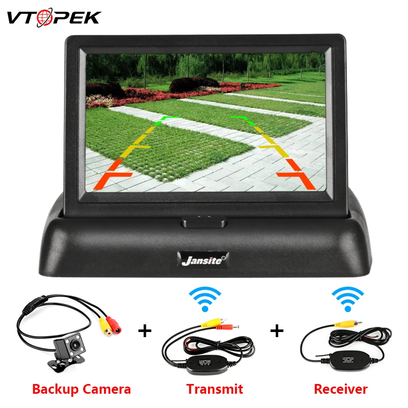 VTOPEK 4.3 Inch TFT LCD Car Monitor Foldable Monitor Display Reverse Camera Parking System for Car Rearview Monitors NTSC PAL
VTOPEK 4.3 Inch TFT LCD Car Monitor Foldable Monitor Display Reverse Camera Parking System for Car Rearview Monitors NTSC PAL