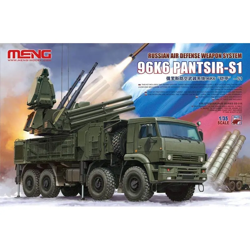 Meng Model SS-016 1/35 Russian Air Defense Weapon System 96K6 Pantsir-S1 - Scale Model Kit
Meng Model SS-016 1/35 Russian Air Defense Weapon System 96K6 Pantsir-S1 - Scale Model Kit